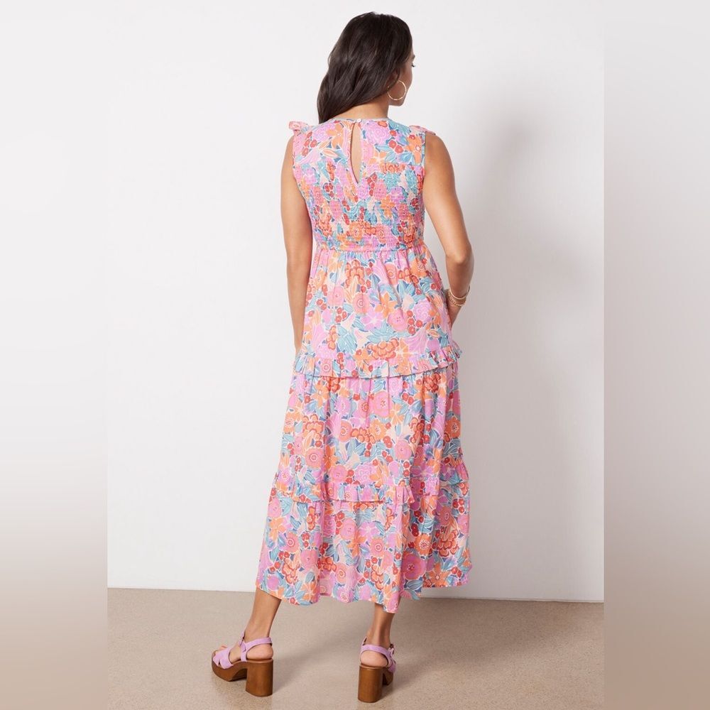 Banjanan Iris Floral Maxi Dress in Dawn, NWT, Size L - Picture 2 of 14